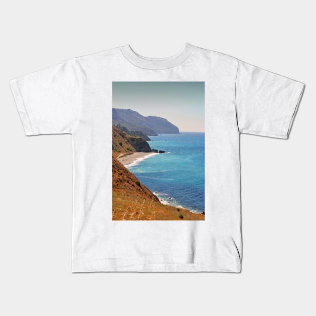 Playa de Las Alberquillas Costa del Sol Spain Kids T-Shirt by Andy Evans Photos